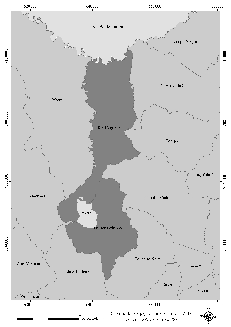 Localização da área